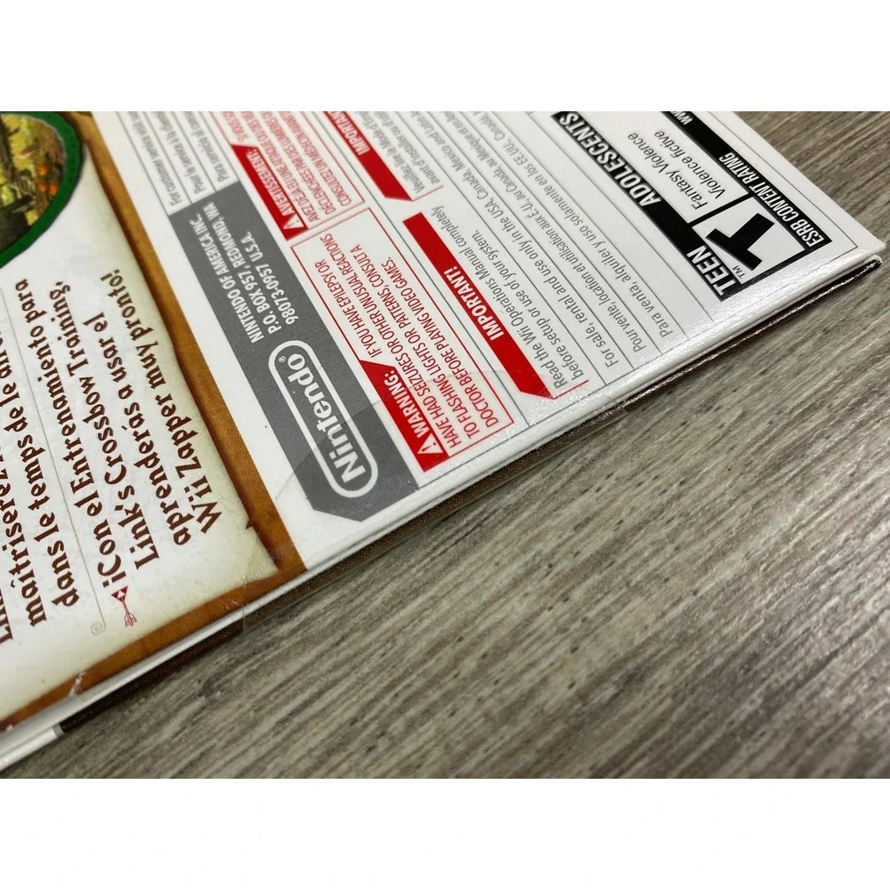 Nintendo Wii Links Crossbow Training Zelda Game Cardboard Sleeve‎ NTSC 2007